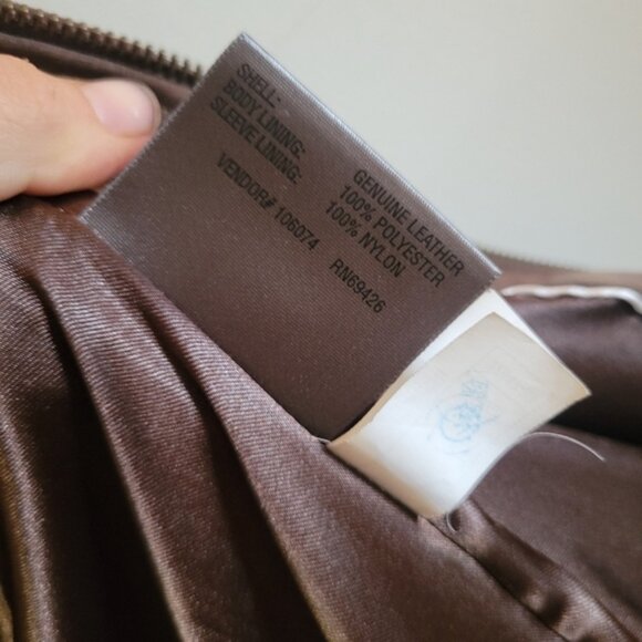 Vintage Wilsons Leather Bomber Moto Jacket Brown Suede Full Zip Medium M - Picture 12 of 13